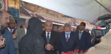 وزير التموين الدكتور علي المصيلحي خلال افتتاح أهلا رمضان بشبرا الخيمة