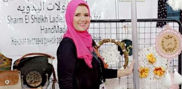 حسناء صقر تعرض منتجاتها في معرض سيدات شرم الشيخ