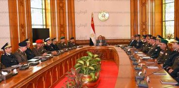 الرئيس عبد الفتاح السيسى يترأس اجتماع المجلسين الاعلى للقوات المسلحة والشرطة