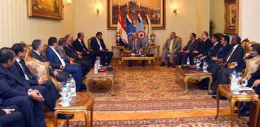 الفريق محمود حجازي يلتقي عضو المجلس الأعلي الليبي والوفد المرافق له