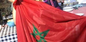 مغربية تحتفل بالفوز