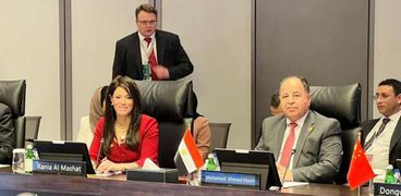 دكتورة رانيا المشاط وزيرة التعاون الدولي خلال الجلسة