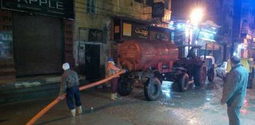 شفط مياه الامطار من شوارع دسوق