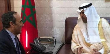 جانب من لقاء رئيس البرلمان العربي برئيس مجلس النواب المغربي