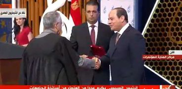 الرئيس السيسي في حفل عيد العلم