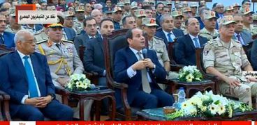الرئيس عبد الفتاح السيسي خلال افتتاح عدة مشروعات بالسويس وجنوب سيناء