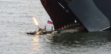 جانب من قوات الإنزال البحري الروسي