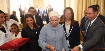 السيدة انتصار السيسي خلال افتتاح "الدار".. "صورة أرشيفية"