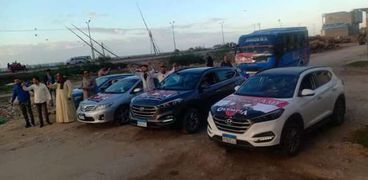 أهالي السباعية بكفر الشيخ يستقبلون «بيج رامي» بـ«زفة سيارات» (صور)