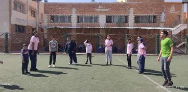 خلال فعاليات تدريب أطقال التوحد بمركز شباب الأنفوشي بالإسكندرية