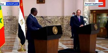 الرئيس السيسي ورئيس السنغال ماكي سال