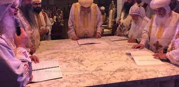 بالصور| البابا تواضروس يدشن كنيسة على اسم "حبيب جرجس" بنيوجيرسي