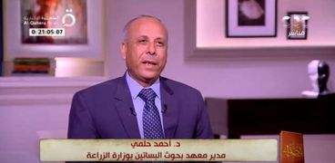 الدكتور أحمد حلمي مدير معهد بحوث البساتين بوزارة الزراعة واستصلاح الأراضي