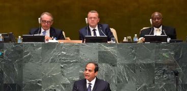 الرئيس عبدالفتاح السيسى خلال إلقاء كلمته فى «الأمم المتحدة» العام الماضى