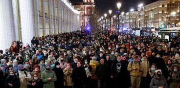 احتجاجات في سان بطرسبرج الروسية