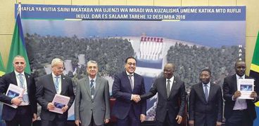 «مدبولى» خلال توقيع اتفاقية إنشاء سد تنزانيا
