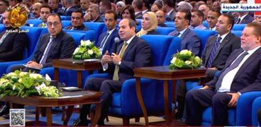 الرئيس عبدالفتاح السيسى خلال حديثه فى مؤتمر «حكاية وطن»