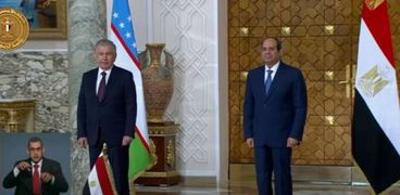 الرئيس السيسى ونظيره الأوزبكستانى