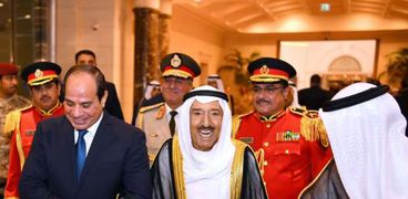 استقبال الرئيس السيسي بالكويت