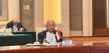 سامح شكرى خلال مشاركته مع وزراء الخارجية العرب فى زيارة الصين