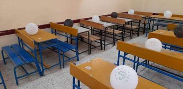جانب من استعدادات المدارس الحكومية لاستقبال العام الدراسي الجديد
