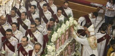كنيسة مارجرجس بطنطا تحيى الذكرى الأولى لشهداء «أحد الشعانين»