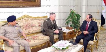 الرئيس عبد الفتاح السيسى يستقبل رئيس هيئة الاركان الامريكية بحضور وزير الدفاع