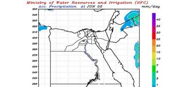 خريطة سقوط الأمطار