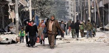 نزوح المواطنين من حلب