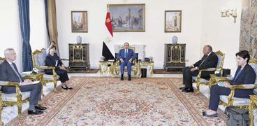 الرئيس عبدالفتاح السيسي خلال استقباله وزيرة الخارجية الفرنسية