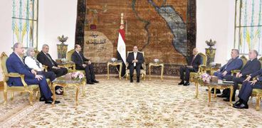 الرئيس خلال اجتماعه مع رئيس مجلس النواب العراقى