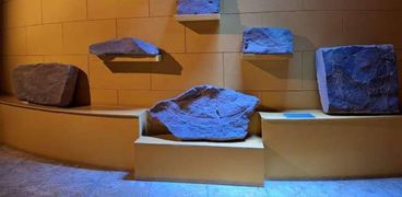 مجموعة من المخربشات الصخرية بمتحف السويس القومي