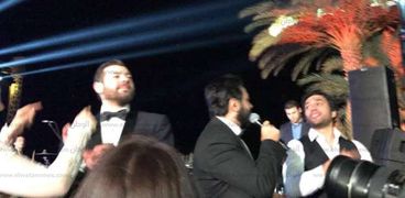 "تامر وشيرين" يحييان حفل زفاف عمرو يوسف وكندة علوش