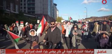 مظاهرات تندد بالعدوان الإسرائيلي على غزة