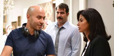 روبي ومحمود حافظ مع مخرج الفيلم
