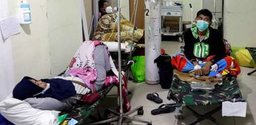 مرضى كورونا في إحدى مستشفيات إندونيسيا