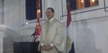 السفير التونسي خلال القاء كلمته مساء أمس