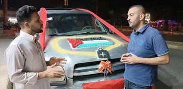 علم فلسطين على سيارات بمطروح