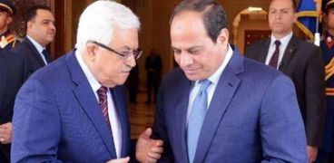 الرئيس عبدالفتاح السيسي والرئيس الفلسطينى محمود عباس أبو مازن