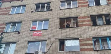 أحد المباني السكنية في «بيلجورود» الروسية