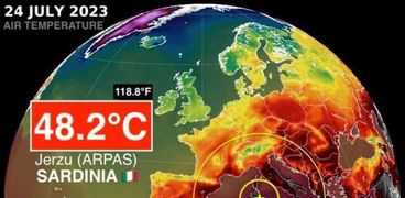 ارتفاع درجات الحرارة في أوربا
