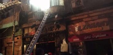 حريق محل أحذية في الإسكندرية