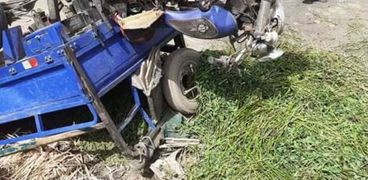 مصرع 3 أطفال في حادث تصادم جرار زراعي بتروسيكل في كوم أمبو