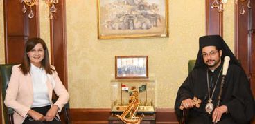 الأنبا باخوم يشكر سيادة وزيرة الهجرة لاستقبالها الرحب ولبحث سبل التعاون.