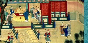 رسم لجناح النساء في القصر الإمبراطوري الصيني- صورة أرشيفية