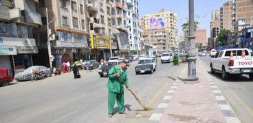تنظيف الشوارع ورفع كفاءة الحدائق والمنتزهات في عيد الفطر بالغربية