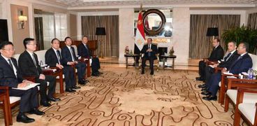 لقاء الرئيس السيسي مع رئيس شركة «سيسك» الصينية