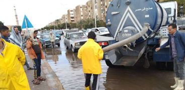 حملات شفط مياه الأمطار في مصر اليوم