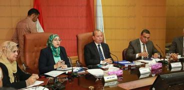 جانب من اجتماع حافظ كفر الشيخ مع لجنة الوزراء