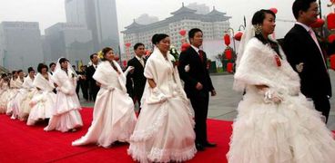 الزواج في الصين - صورة أرشيفية